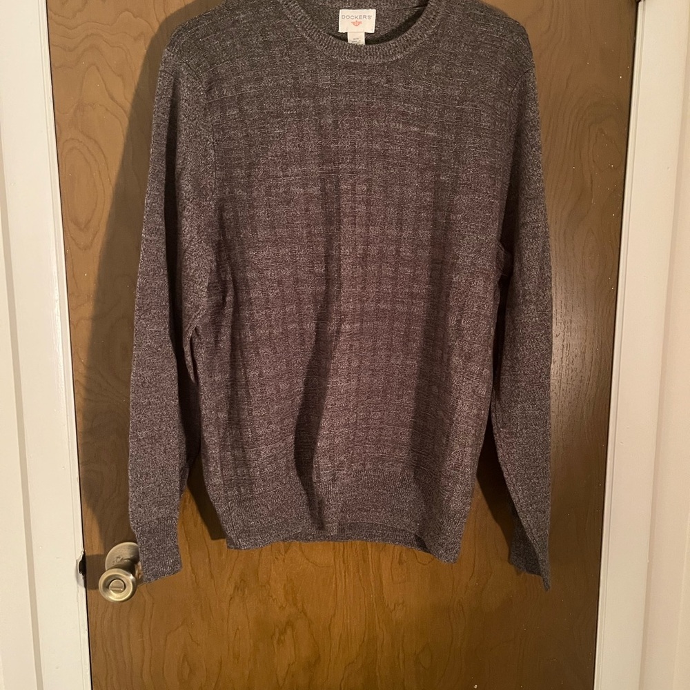 Dockers Men's Charcoal Crewneck Sweater